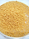 01-0640  LIGHT GOLD TRA SPHERE BEADS    